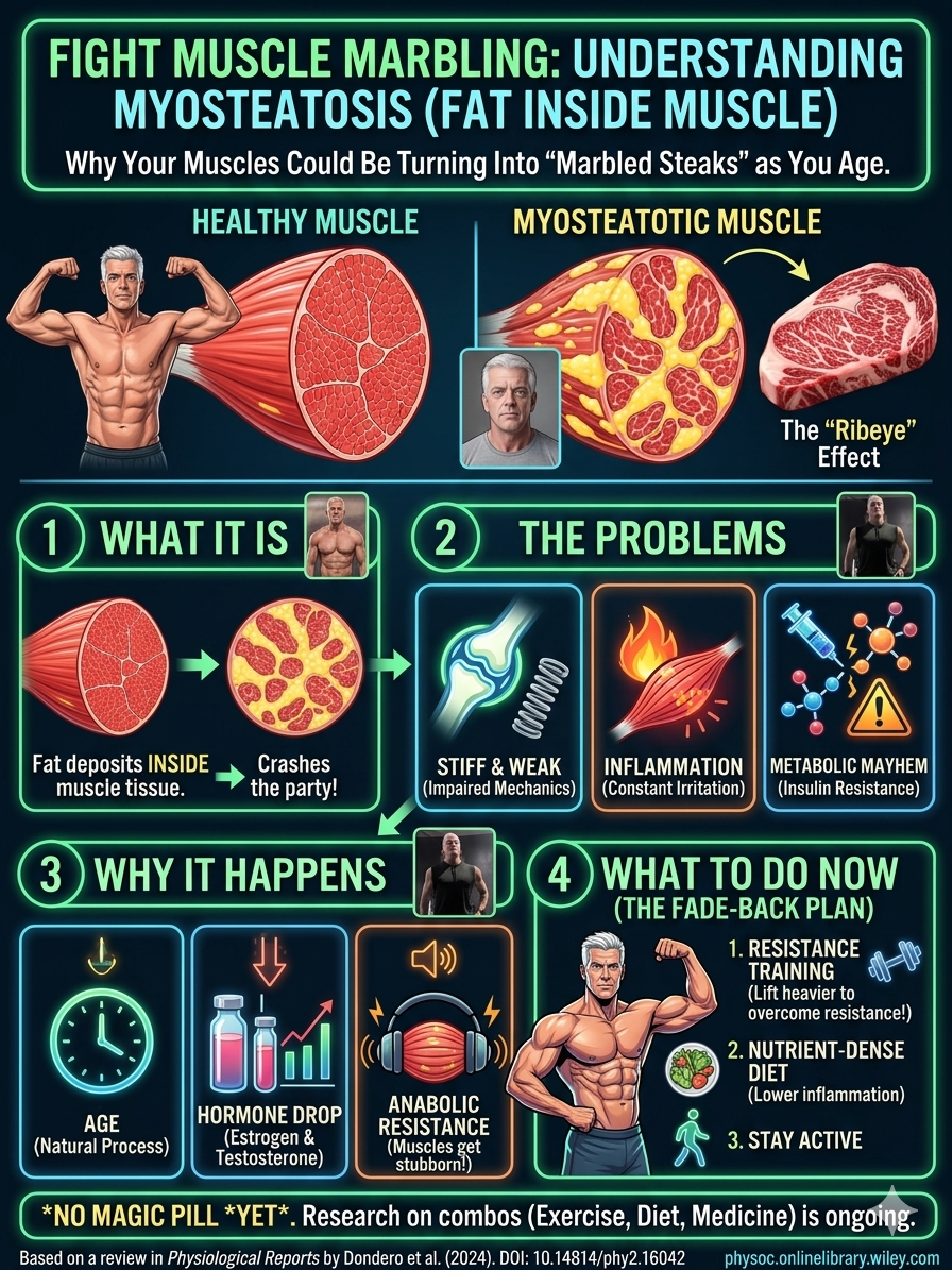 Why Your Muscles Might Be Turning Into “Marbled Steaks” (And Why That’s Not a Good Thing)