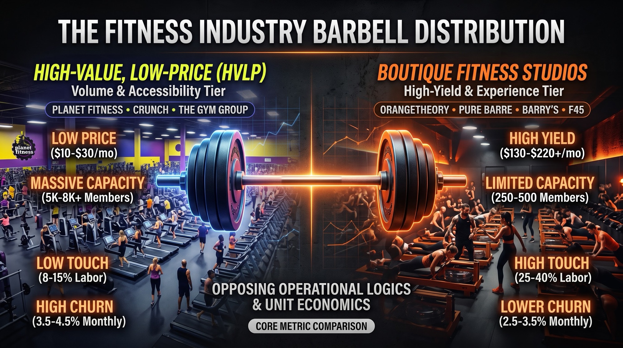 The Middle Class Gym Is Dead: Why Only Two Extreme Fitness Models Are Making Millions