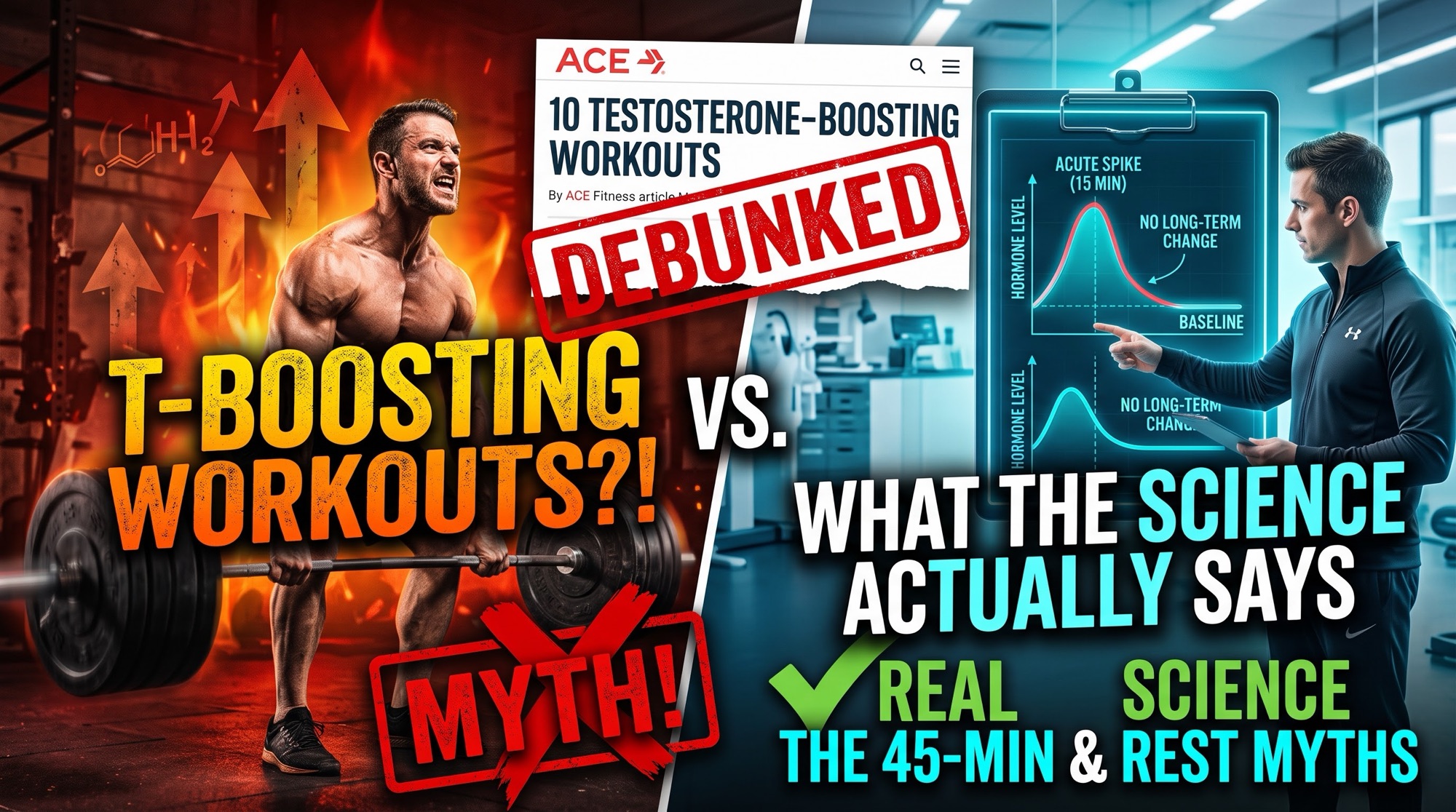 The “Testosterone Workout” Lie: Why Science Says Your Gym Routine Won’t Fix Your T-Levels
